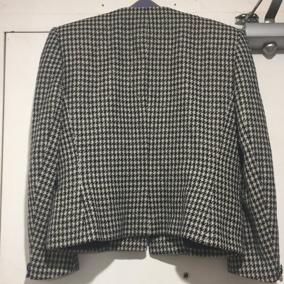 VINTAGE RENA ROWAN WOOL BLEND PLAID JACKETS SIZE 10 - Picture 4 of 10